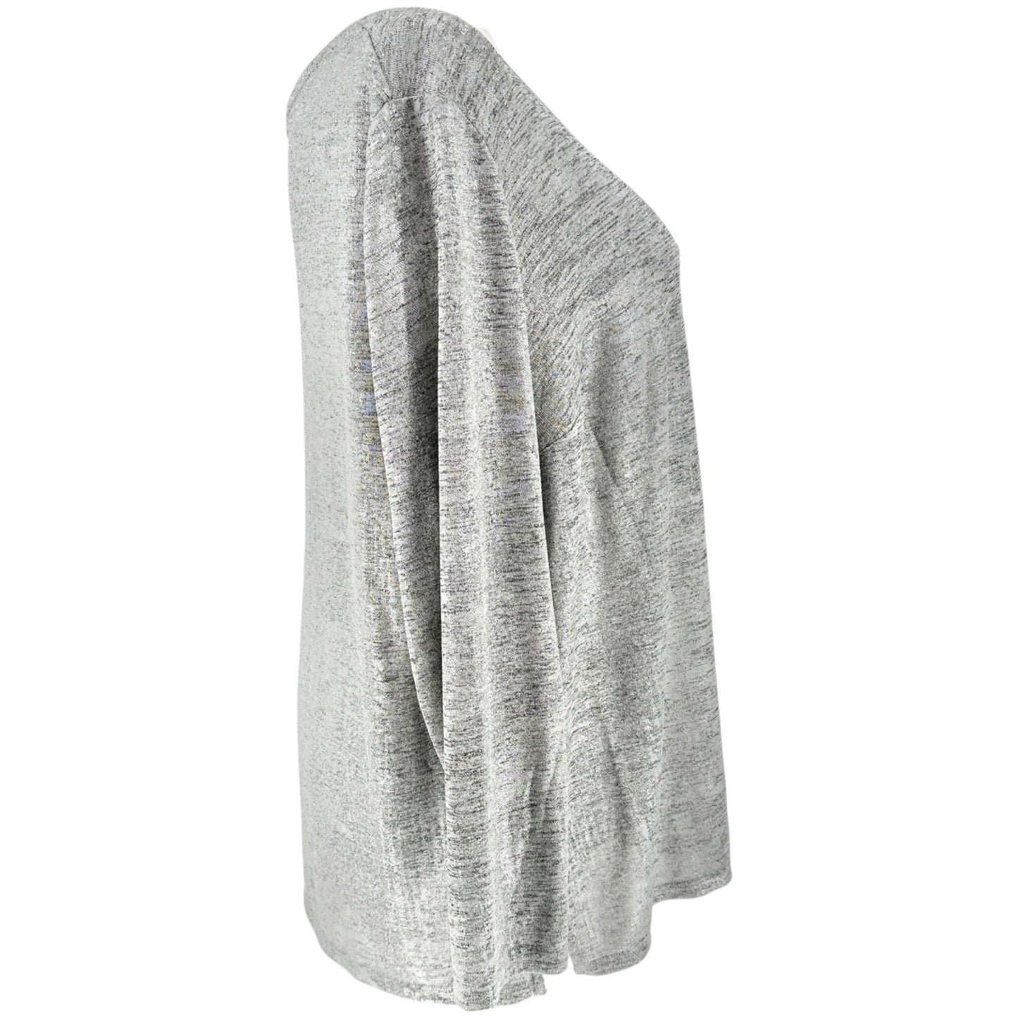 Westport 1962 Top Womens 2X Silvery Gray Long Sleeve Polyester Blend Comfortable