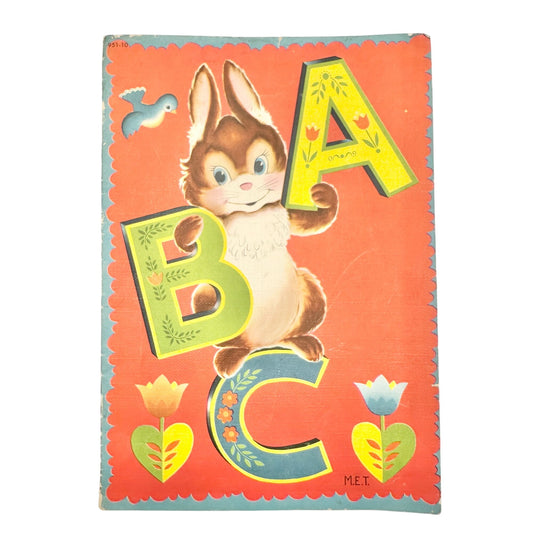 Vintage 1949 Whitman ABC Childrens Book With Colorful Illustrations & Rhymes