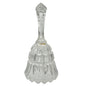 Crystal Glass Decorative Bell With Faceted Handle Scalloped Edge Design 5.5” H