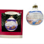Hallmark Keepsake 1995 Godparent Glass Ornament With Angel Bears and Sentiment