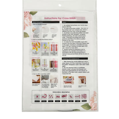 Joyautum Three Birds Cross Stitch Kit With 14CT Unprinted Fabric 25x14cm NIP