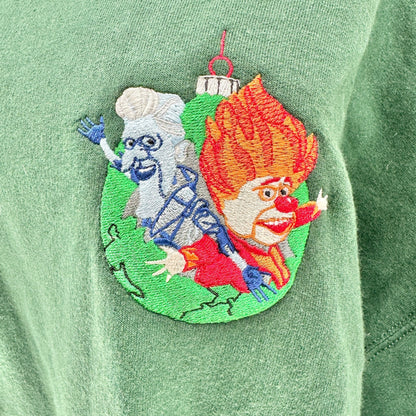 The Year Without A Santa Claus Sweatshirt 3XL Heat Miser Snow Miser Embroidered