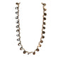 Handcrafted SilverTone Disc Beaded Necklace With Textured Accents Toggle Clasp