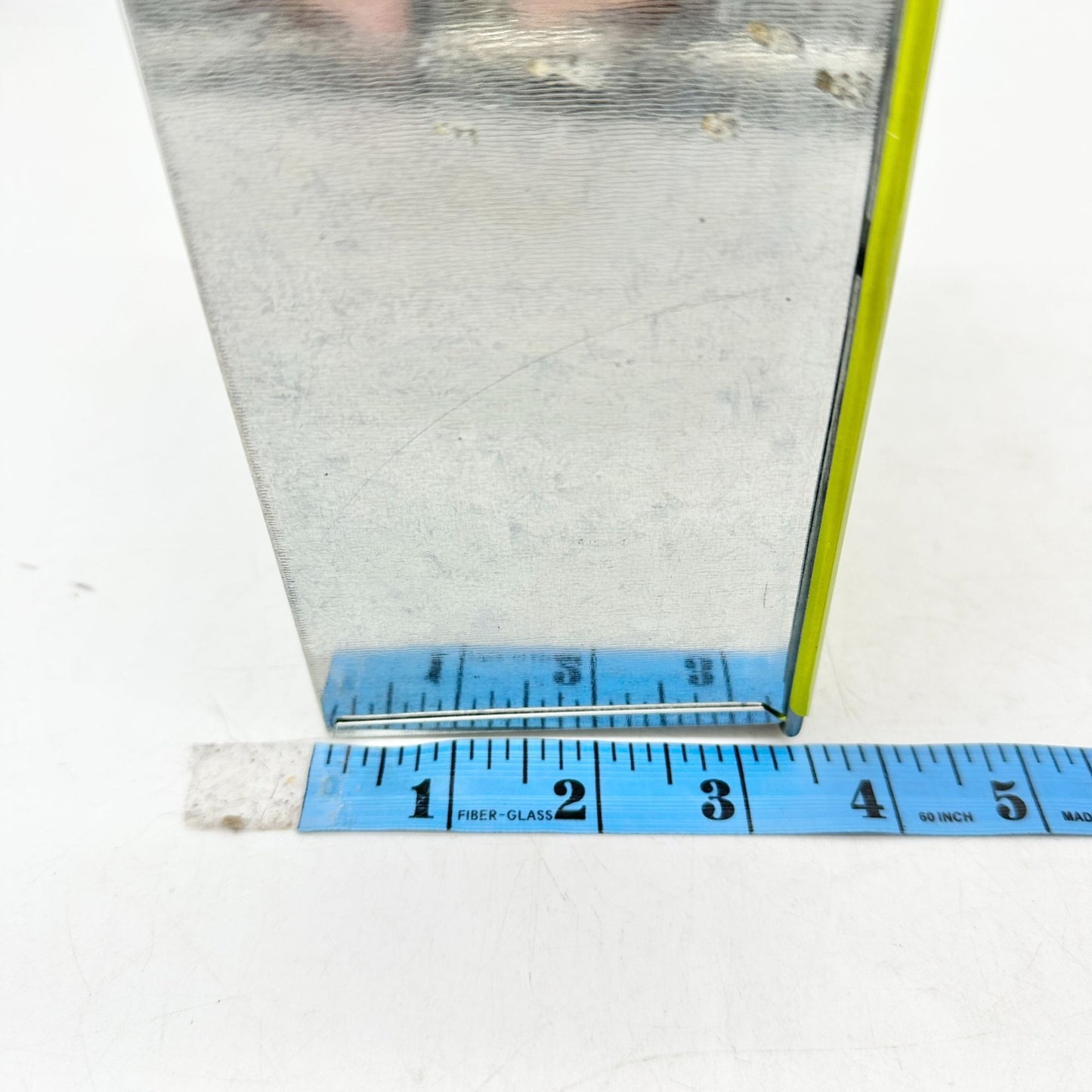 Napkin Holder Aluminum Silver and Neon Green 7 X 7 X 3.5 Durable Stylish Storage