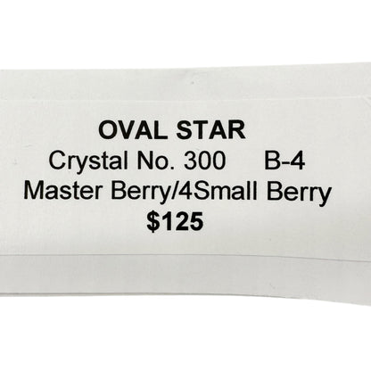 Oval Star Crystal No 300 Berry Bowl 11 pc Set Textured Vintage Childs Tableware