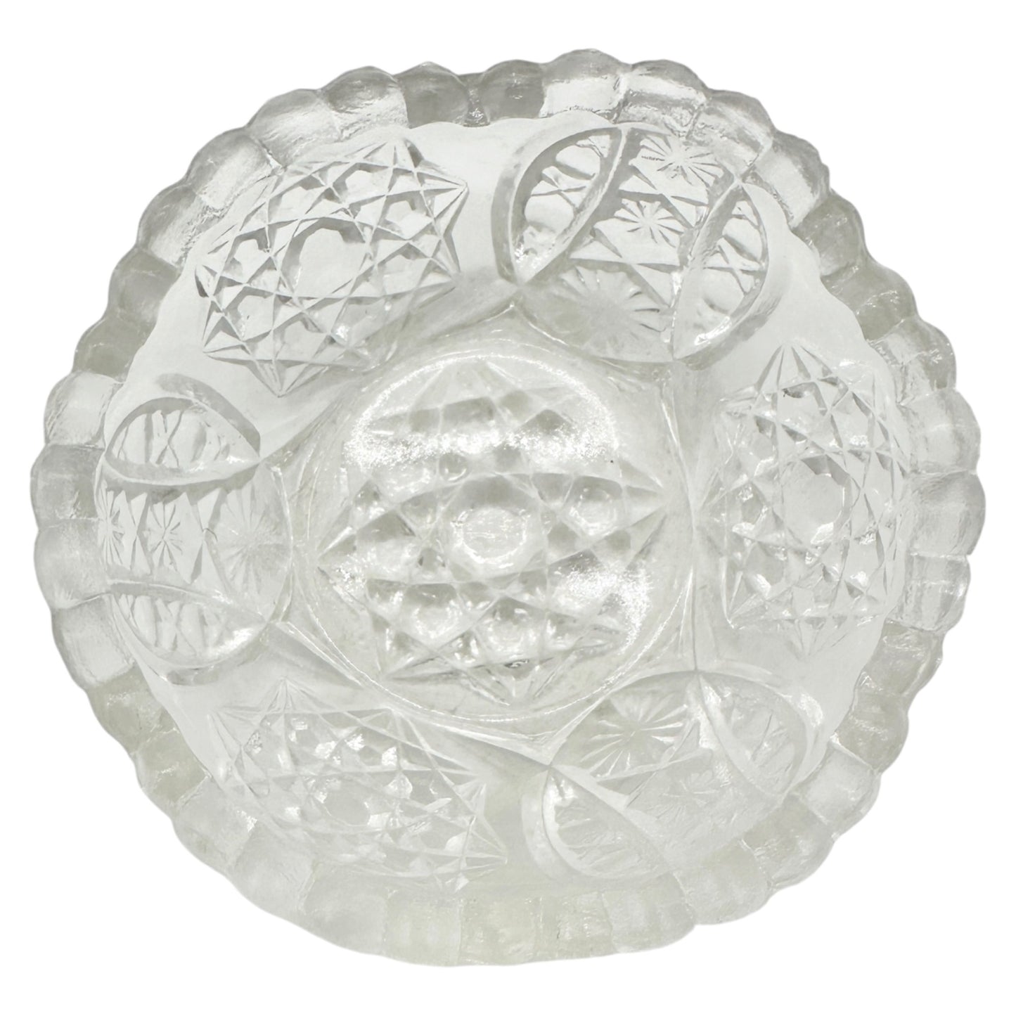 Oval Star Crystal No 300 Berry Bowl 11 pc Set Textured Vintage Childs Tableware