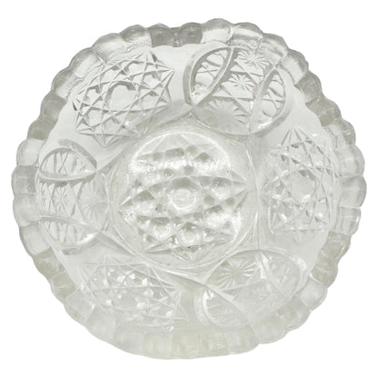 Oval Star Crystal No 300 Berry Bowl 11 pc Set Textured Vintage Childs Tableware