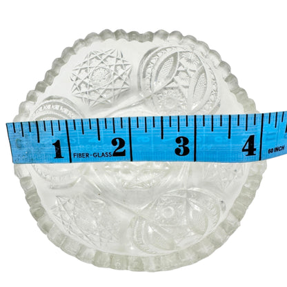 Oval Star Crystal No 300 Berry Bowl 11 pc Set Textured Vintage Childs Tableware