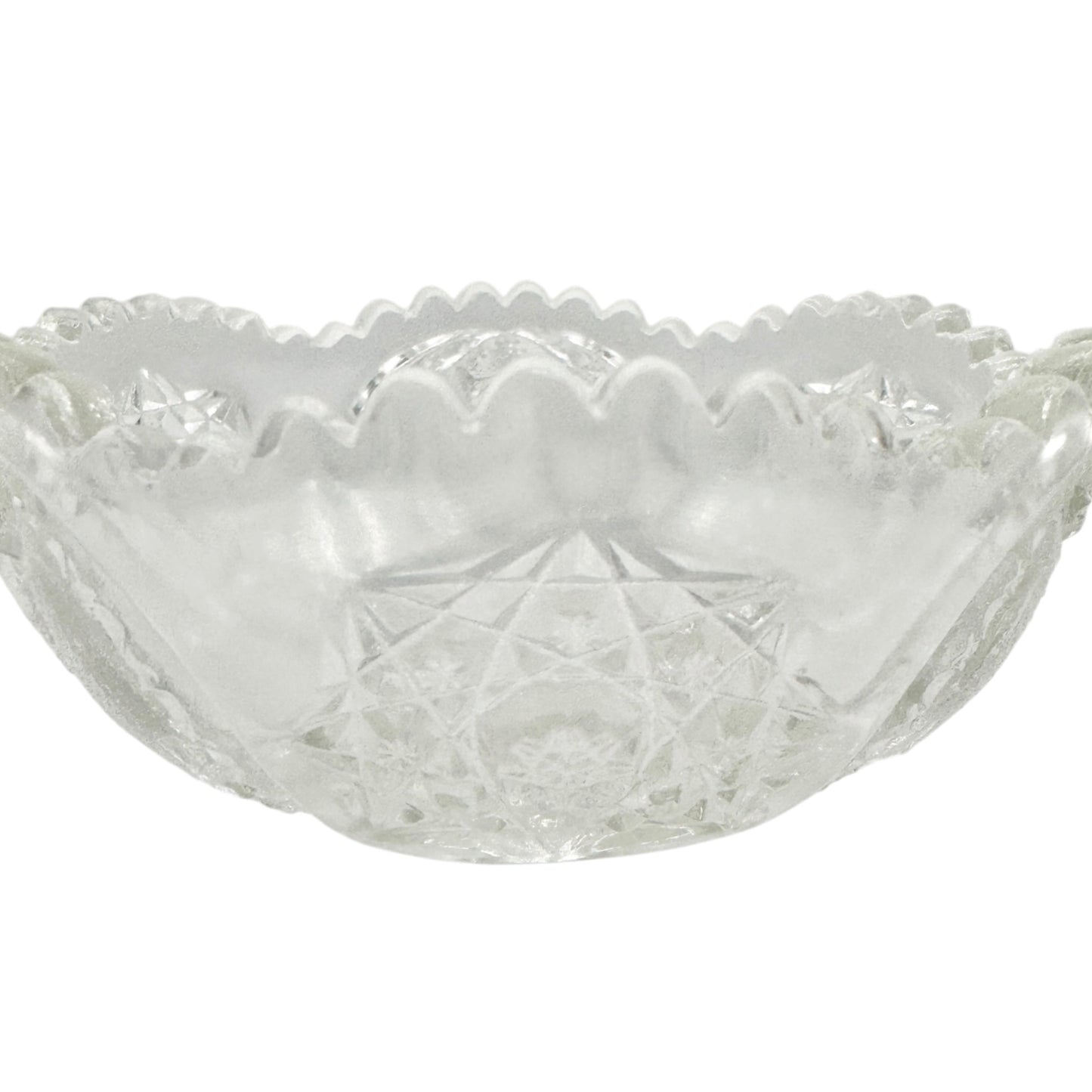 Oval Star Crystal No 300 Berry Bowl 11 pc Set Textured Vintage Childs Tableware
