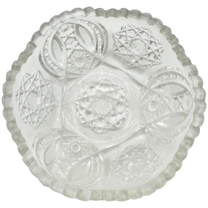 Oval Star Crystal No 300 Berry Bowl 11 pc Set Textured Vintage Childs Tableware