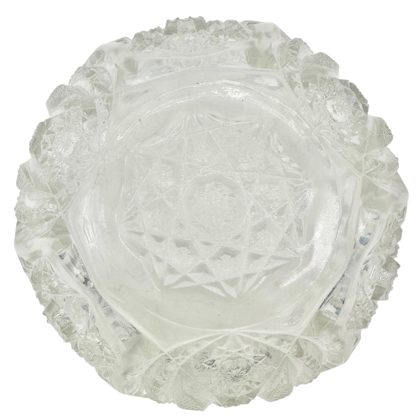 Oval Star Crystal No 300 Berry Bowl 11 pc Set Textured Vintage Childs Tableware