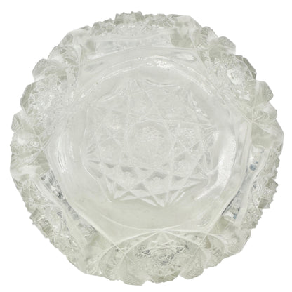 Oval Star Crystal No 300 Berry Bowl 11 pc Set Textured Vintage Childs Tableware