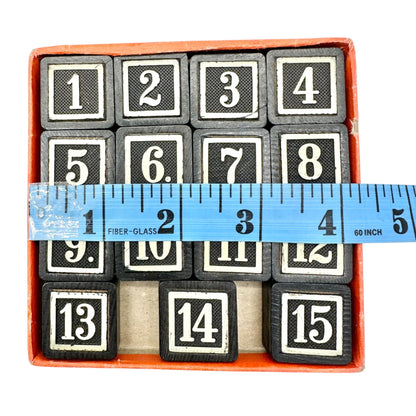 Vtg 15 Puzzle Game Complete Box Instructions Embossing Co Albany NY No 3209 USA