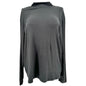 Lularoe Penelope Top Womens 3XL Black Ribbed Mock Neck LS Polyester Spandex NWT