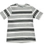 Wonder Nation Short Sleeve T-Shirt Youth M (8) White Gray Black Striped