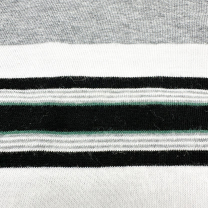 Wonder Nation Short Sleeve T-Shirt Youth M (8) White Gray Black Striped
