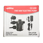 2 Way Electric Air Pump Inflator/Deflator CZ-208 3 Nozzles Adapters Lightweight