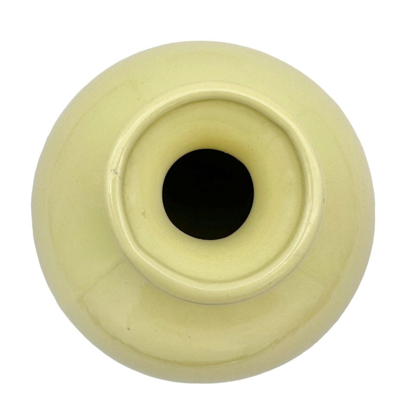 Ceramic Vase 5 inch Yellow Round Small Opening