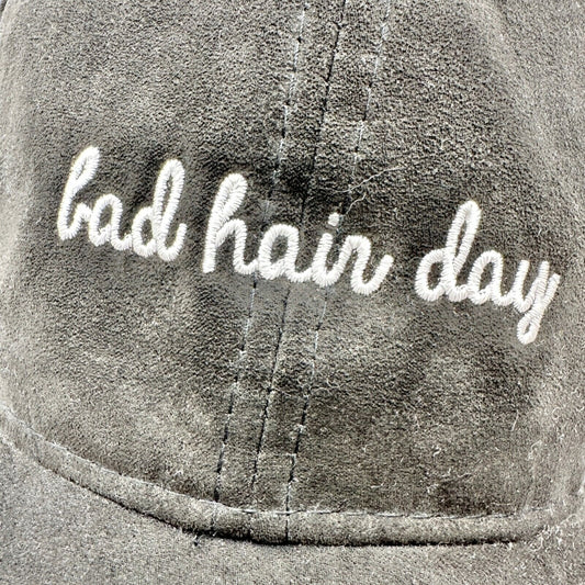 Bad Hair Day Baseball Hat Cap Katydid Black Polyester Adjustable