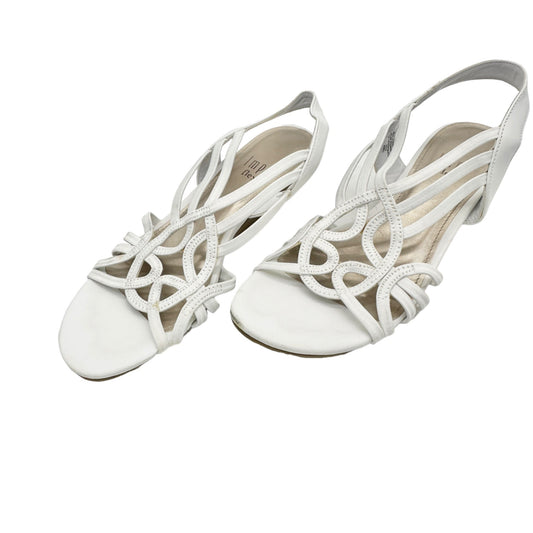 Impo Raya Flex Sandals Womens Size 8.5M White Strappy 1.5in Heels