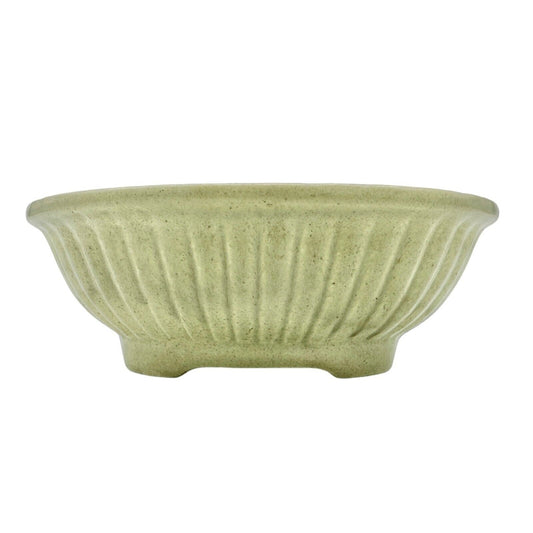 Vintage Ceramic Bowl Oval 8.5 x 6 x 3 Sage Green