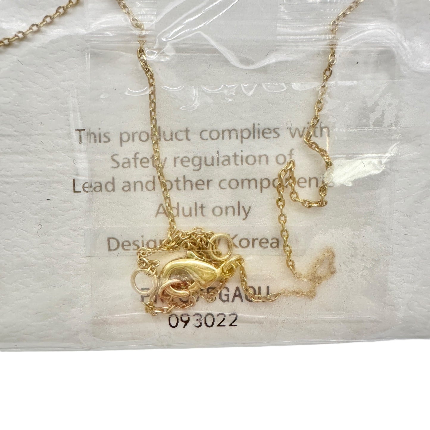 Aquarius Zodiac Symbol Gold Dipped Necklace  January 20 - February 19 NIP