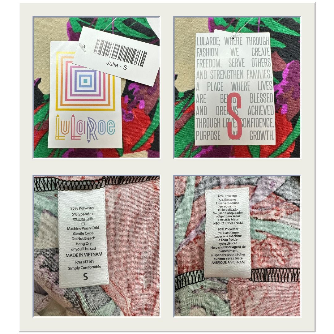 LuLaRoe Retired Julia Bundle of 3 Size Small Dresses all NWT Multicolors