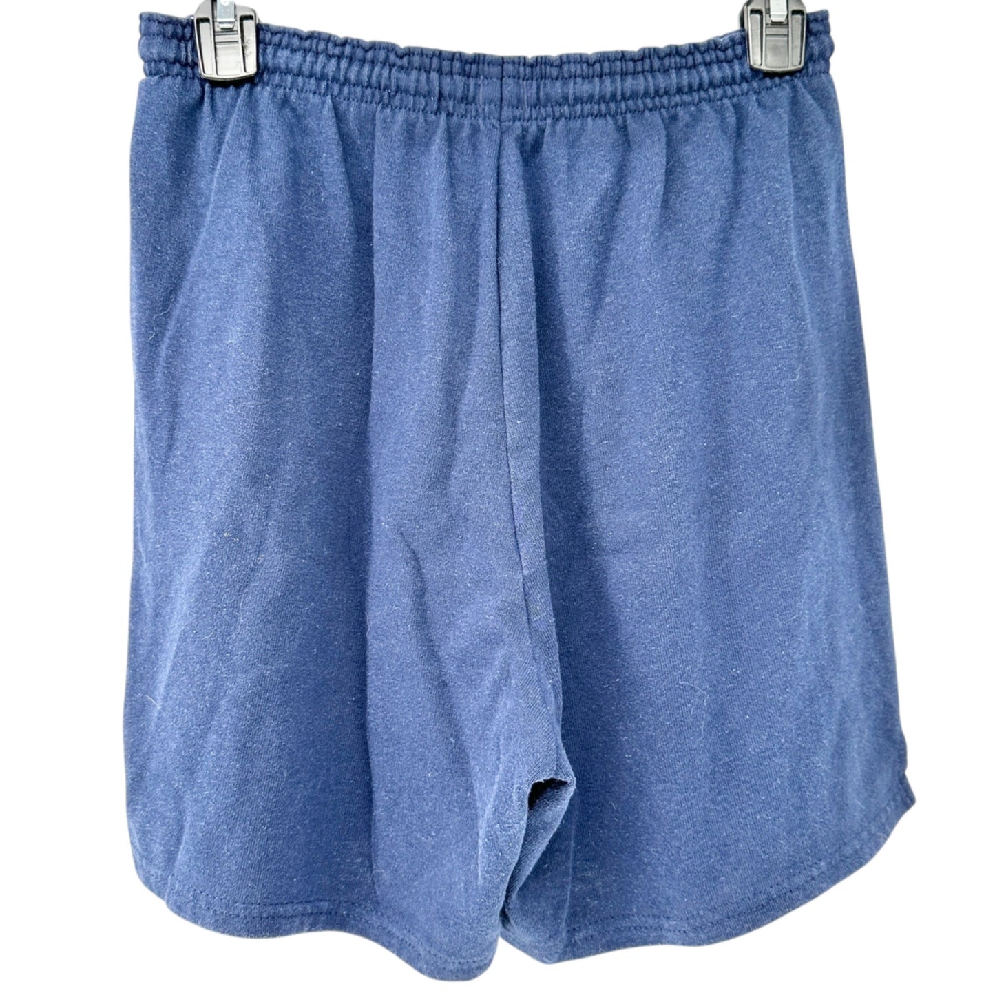 Vintage Russell Athletic Shorts Mens M Navy Blue Cotton Poly Blend Elastic Waist