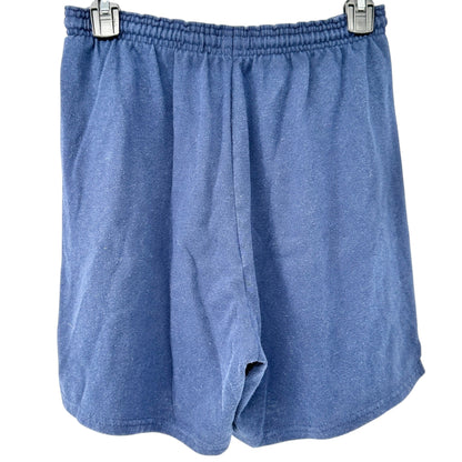 Vintage Russell Athletic Shorts Mens M Navy Blue Cotton Poly Blend Elastic Waist
