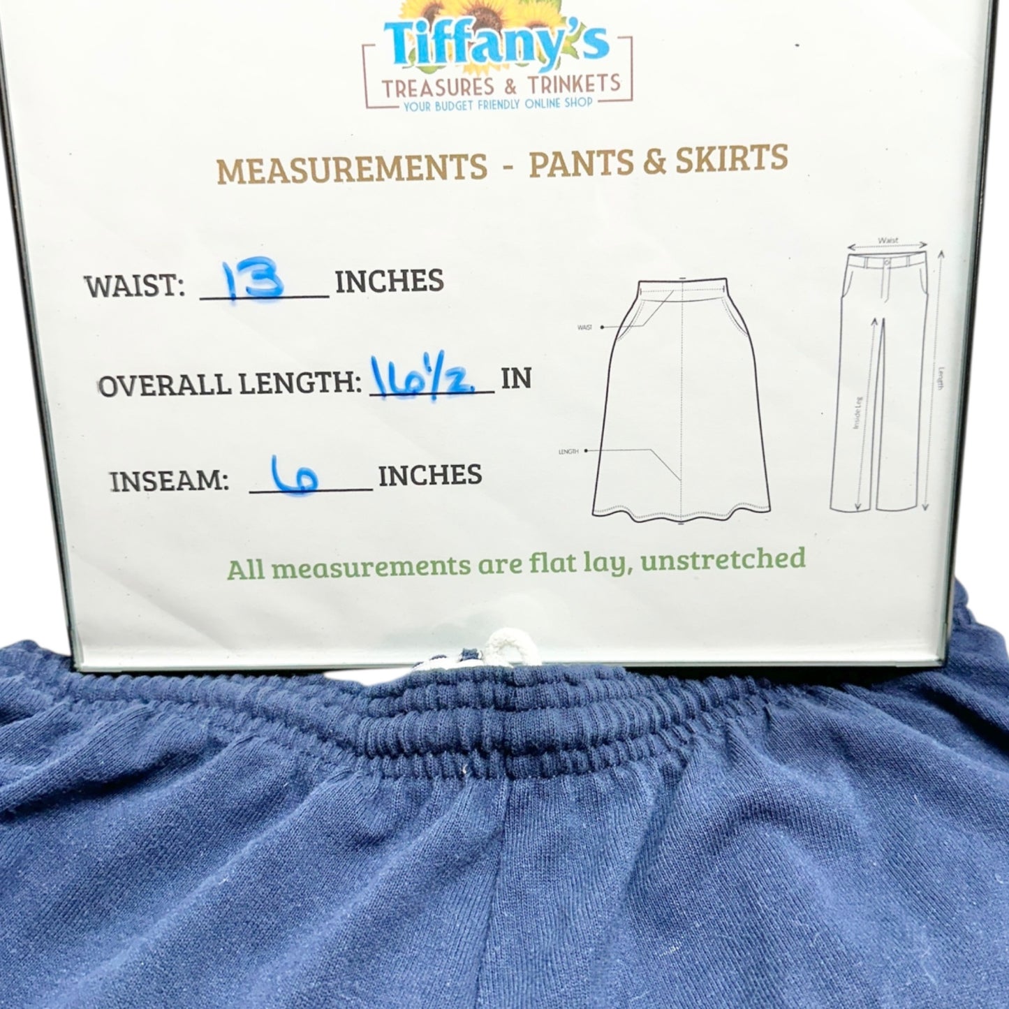 Vintage Russell Athletic Shorts Mens M Navy Blue Cotton Poly Blend Elastic Waist