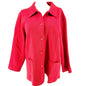 Liz Claiborne LizSport Wool Coat Jacket Womens XL Red Button Front Collared