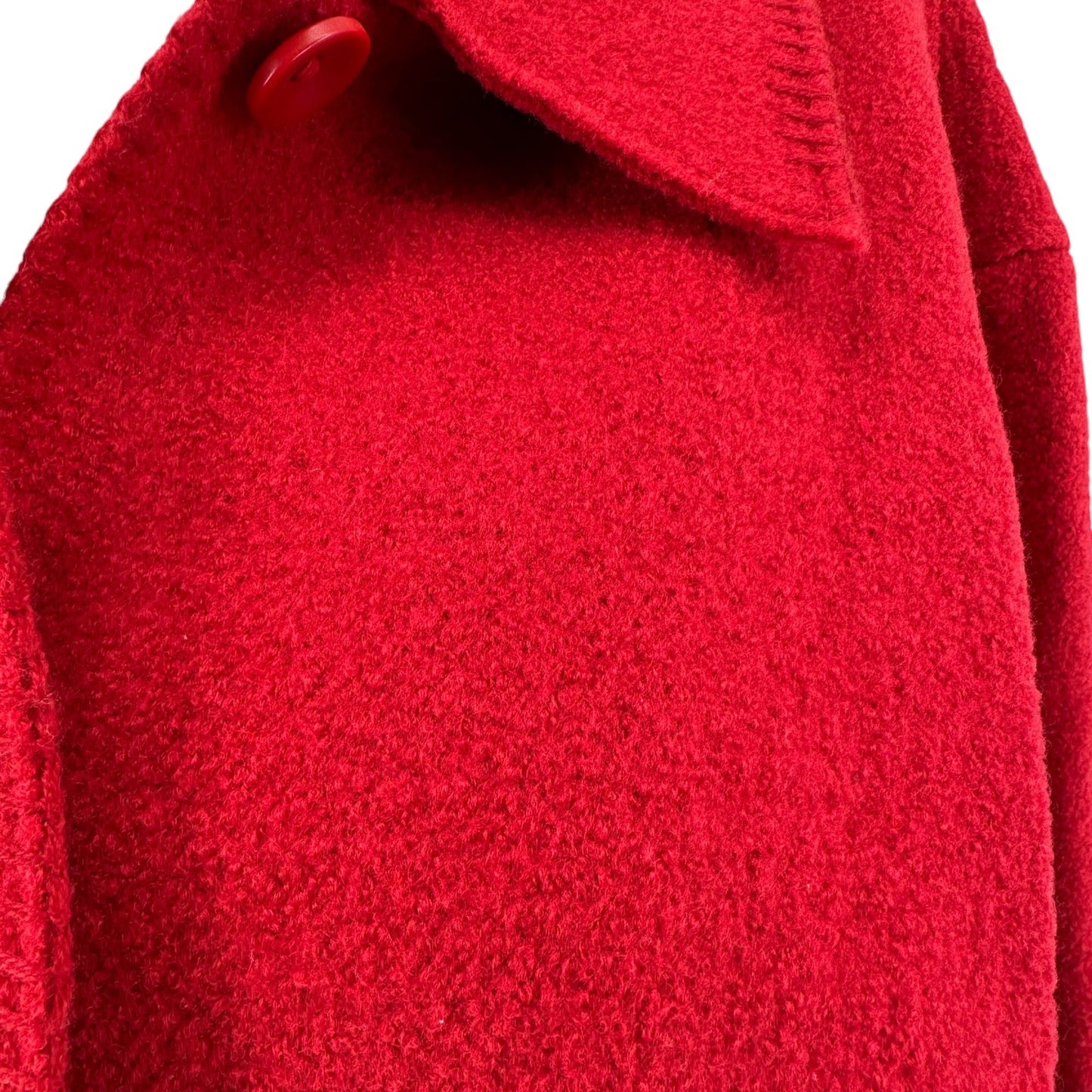Liz Claiborne LizSport Wool Coat Jacket Womens XL Red Button Front Collared