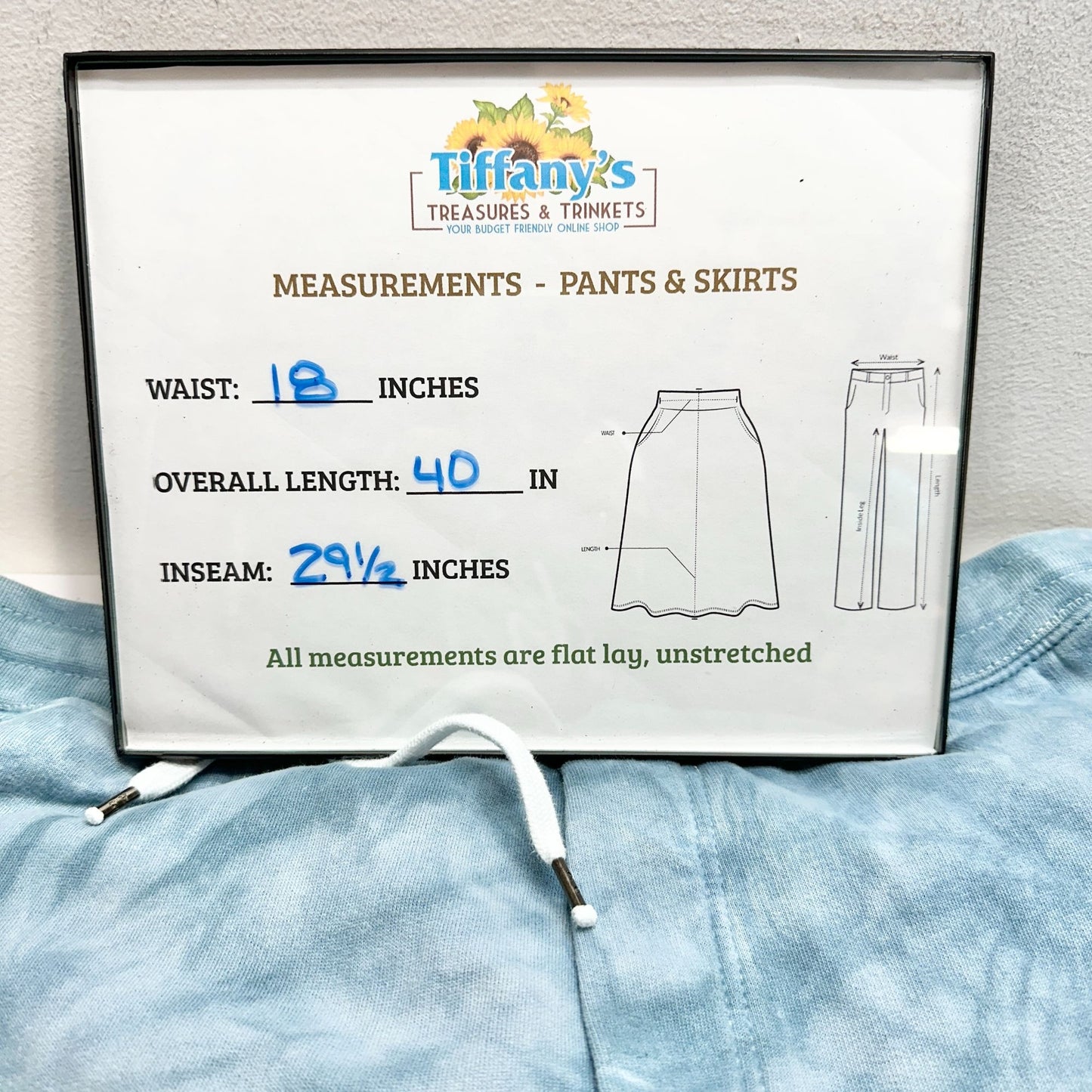 American Eagle Joggers Mens L Tall Super Soft Tie Dye Blue Cotton Poly Sweatpant