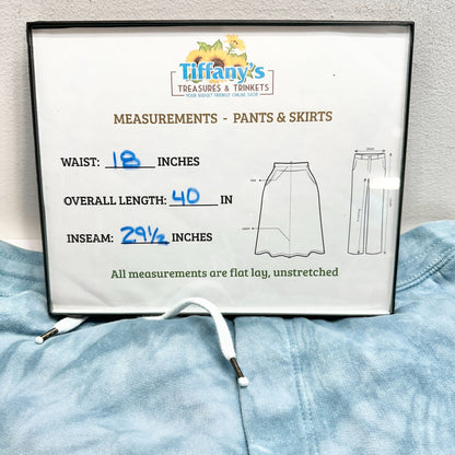 American Eagle Joggers Mens L Tall Super Soft Tie Dye Blue Cotton Poly Sweatpant