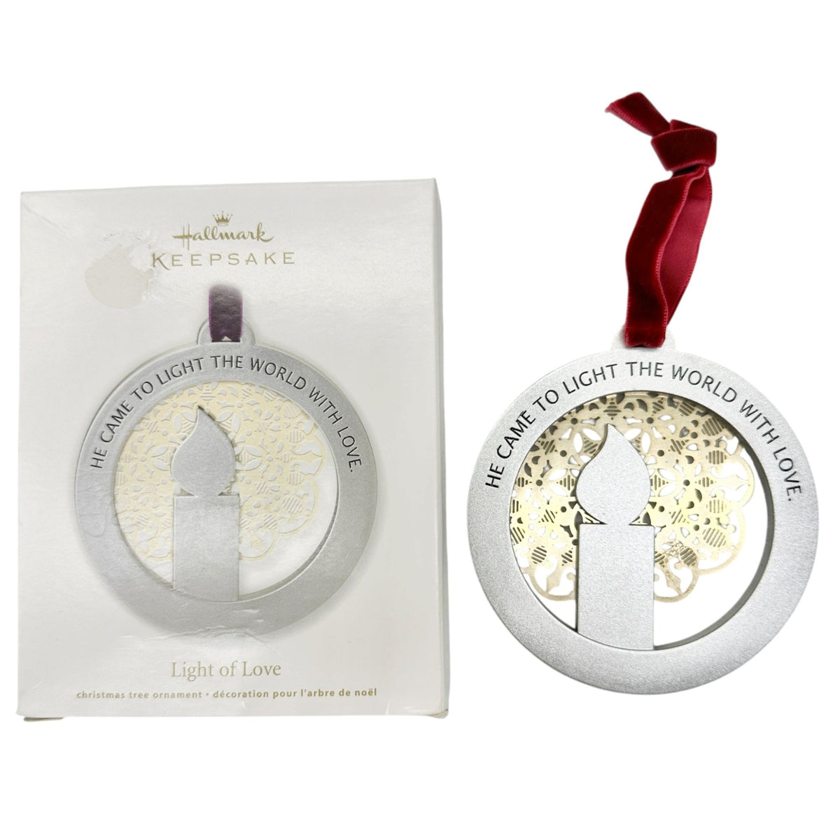 Hallmark Keepsake Light Of Love Candle Ornament 2012 Christmas Decoration 3.5"W