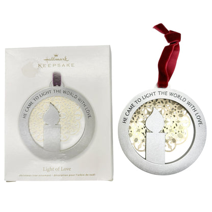 Hallmark Keepsake Light Of Love Candle Ornament 2012 Christmas Decoration 3.5"W