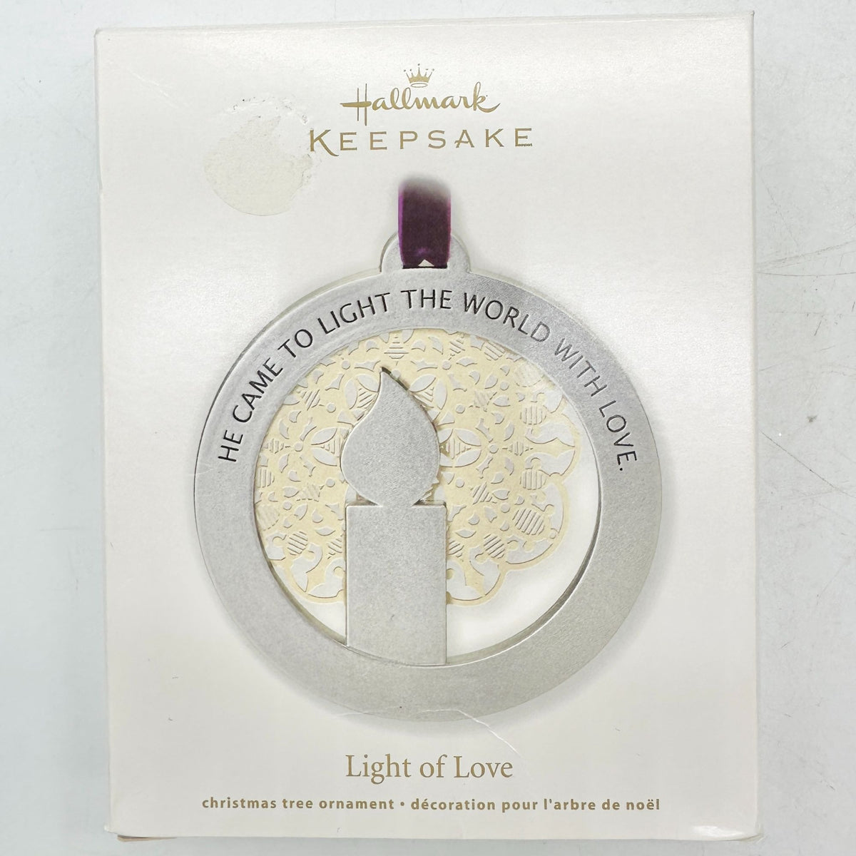 Hallmark Keepsake Light Of Love Candle Ornament 2012 Christmas Decoration 3.5"W
