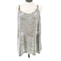 Torrid 3 Hacci Camisole Tank Top Metallic Silver Sparkly Sleeveless Womens 3X