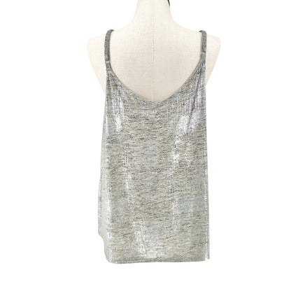 Torrid 3 Hacci Camisole Tank Top Metallic Silver Sparkly Sleeveless Womens 3X