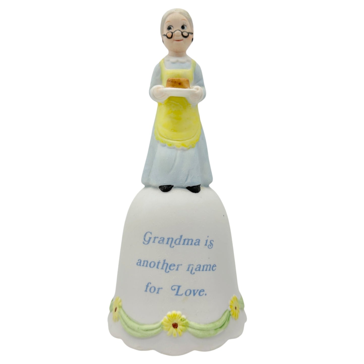 Grandma Porcelain Bell Music Box Grandma Love Quote MSR Imports 1984 Ceramic 7"H