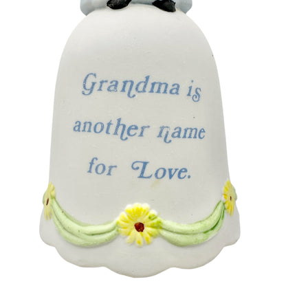 Grandma Porcelain Bell Music Box Grandma Love Quote MSR Imports 1984 Ceramic 7"H