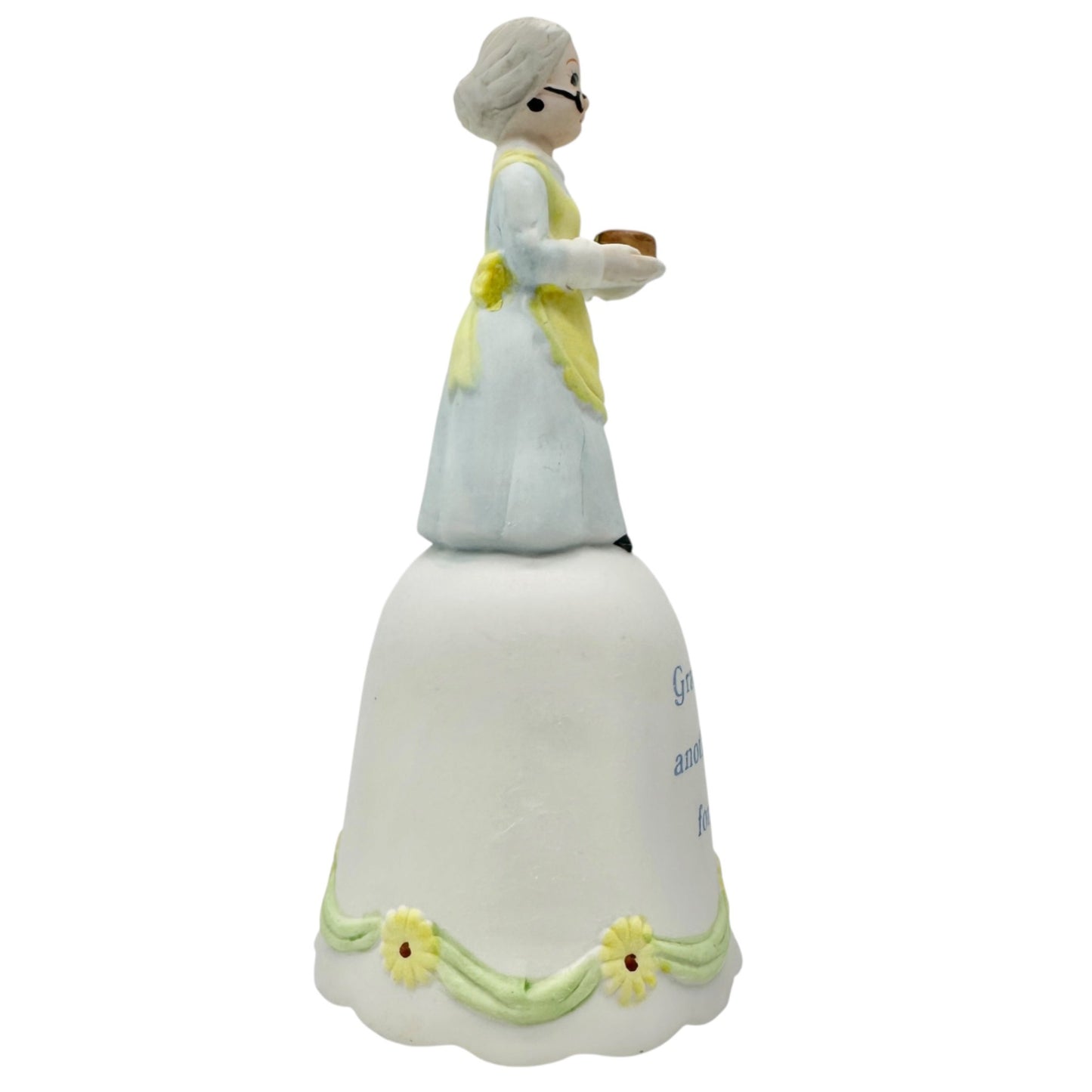 Grandma Porcelain Bell Music Box Grandma Love Quote MSR Imports 1984 Ceramic 7"H