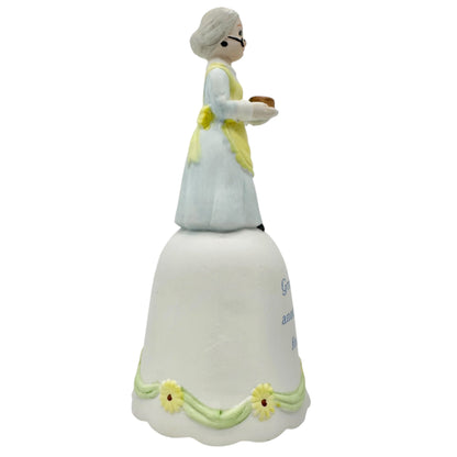 Grandma Porcelain Bell Music Box Grandma Love Quote MSR Imports 1984 Ceramic 7"H