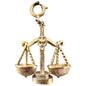 Scales Of Justice Charm Pendant Gold Tone Lawyer Balance Symbol Vtg Accessory