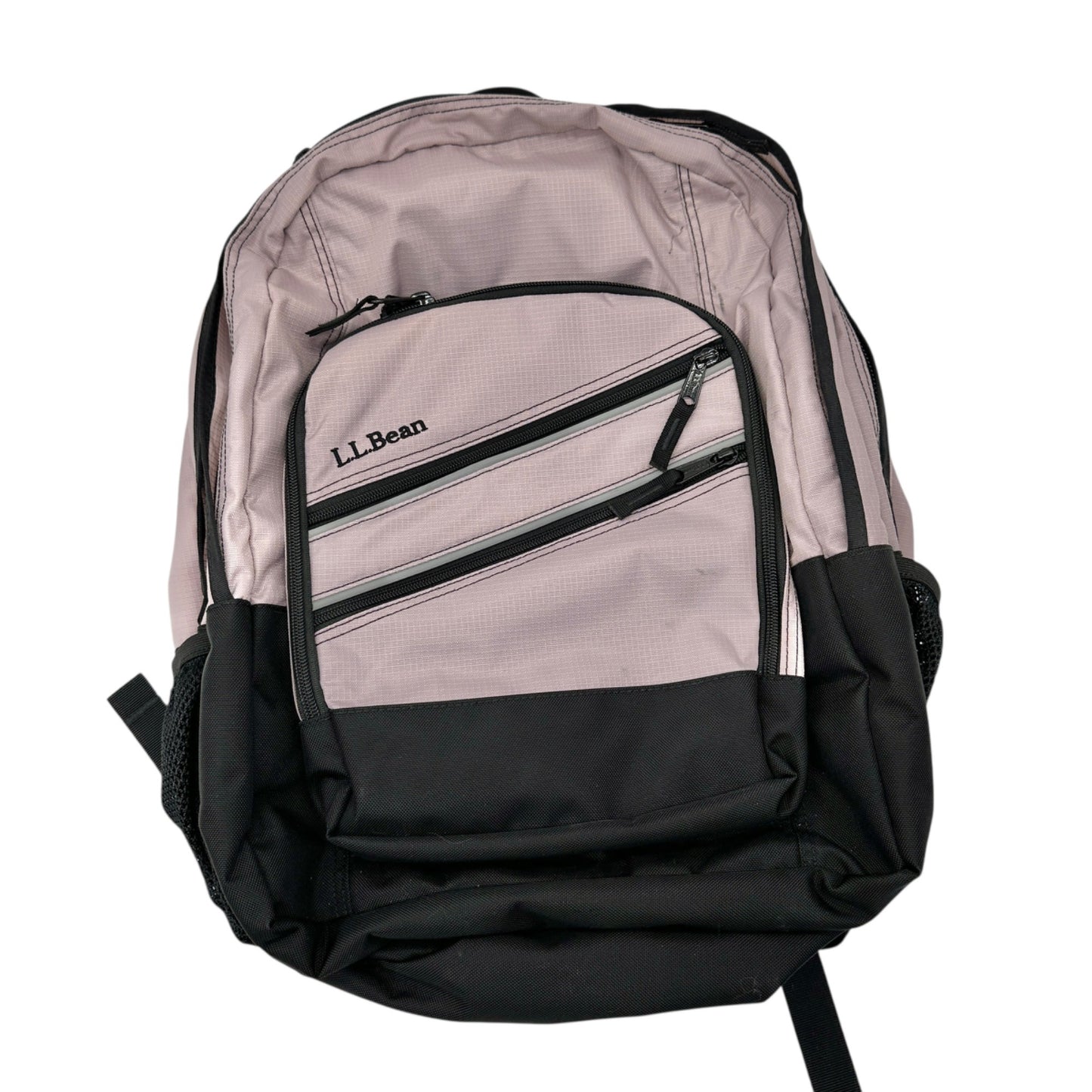 LL Bean Backpack Pink Black Multiple Compartments Headphone Port Computer Pocket