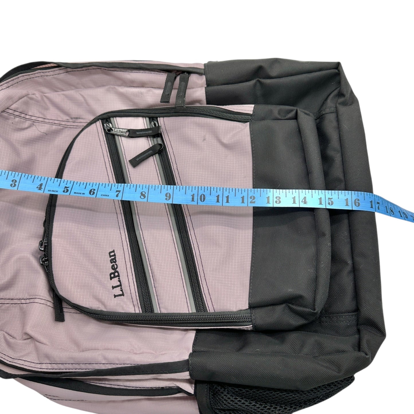 LL Bean Backpack Pink Black Multiple Compartments Headphone Port Computer Pocket