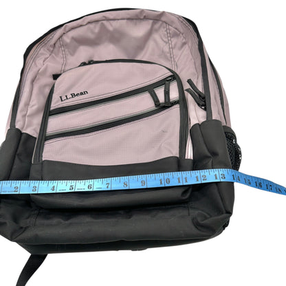 LL Bean Backpack Pink Black Multiple Compartments Headphone Port Computer Pocket