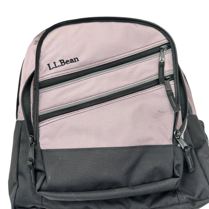 LL Bean Backpack Pink Black Multiple Compartments Headphone Port Computer Pocket