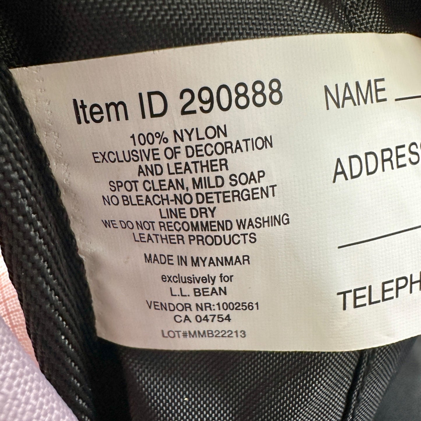 LL Bean Backpack Pink Black Multiple Compartments Headphone Port Computer Pocket