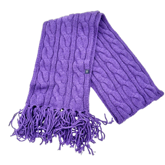 Gap Scarf 61x8 Lambs Wool and Nylon Royal Purple Fringe Ends NWT